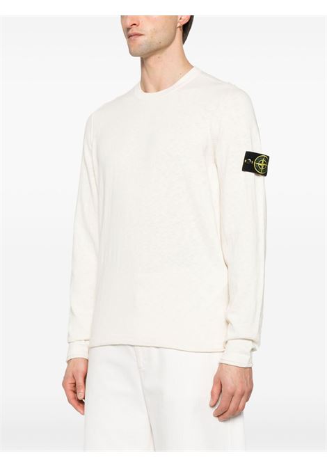 maglia crew neck 5100052 uomo avorio STONE ISLAND | L1S15 5100052 S00B0V0093